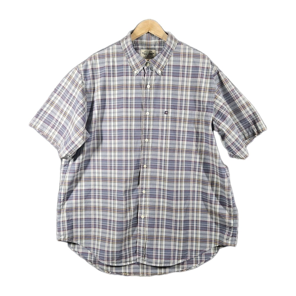 Polo Ralph Lauren Jeans Company Plaid Short Sleeve Button Up Men's 2XL